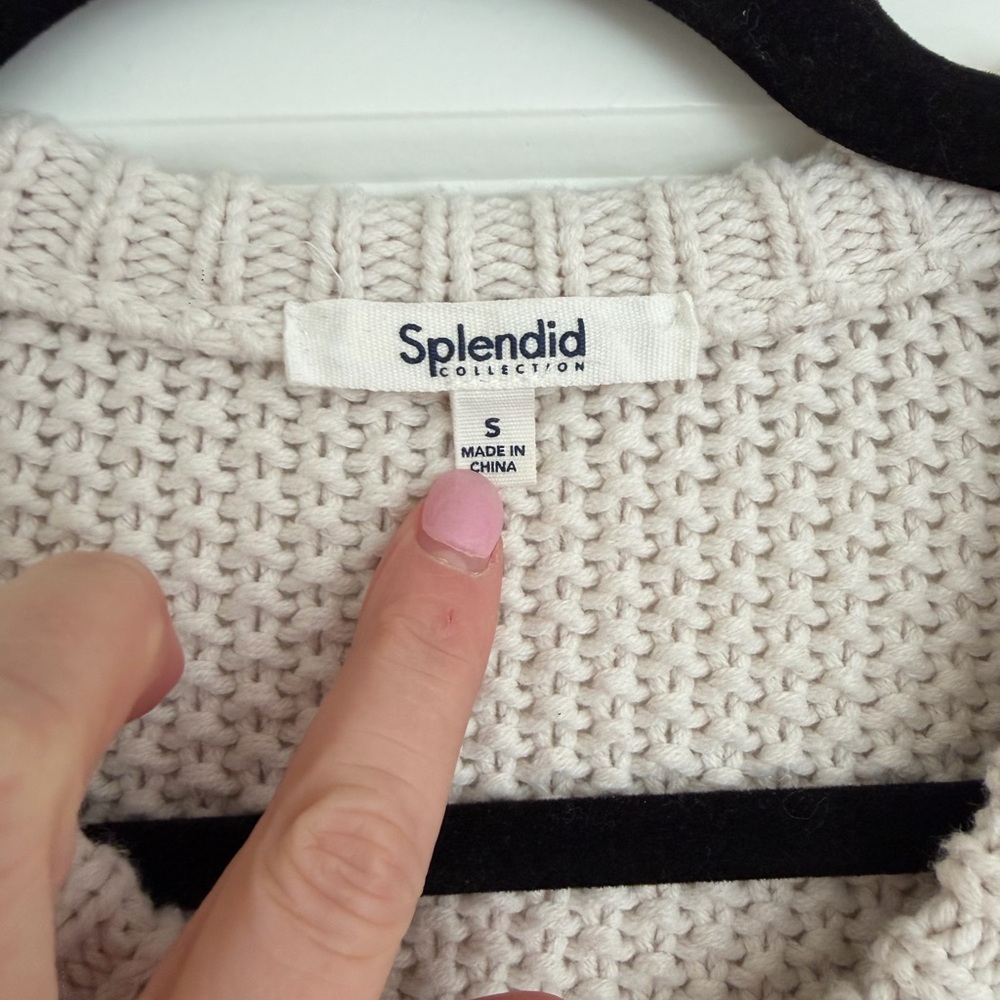 Splendid Angela chunky cotton blend cardigan - Picture 7 of 9